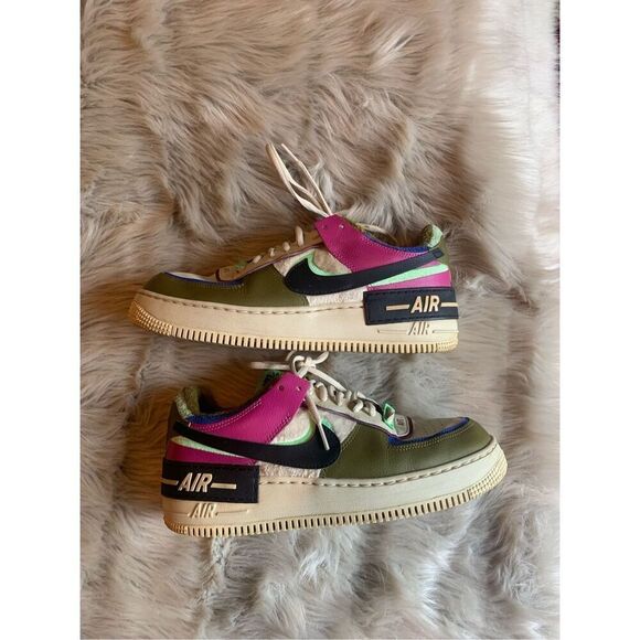 Nike Women's Multicolor Air Force 1 Shadow Sneakers CT1985-500 Athletic Sneaker - Picture 3 of 11